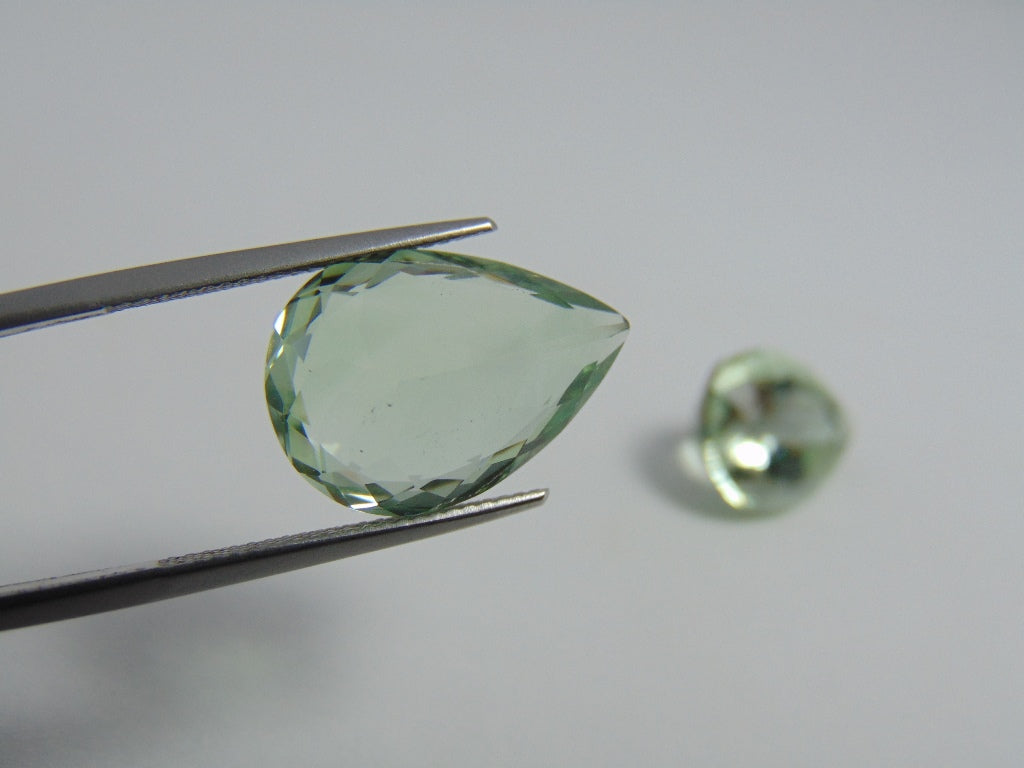 23.10cts Prasiolite (Pair)