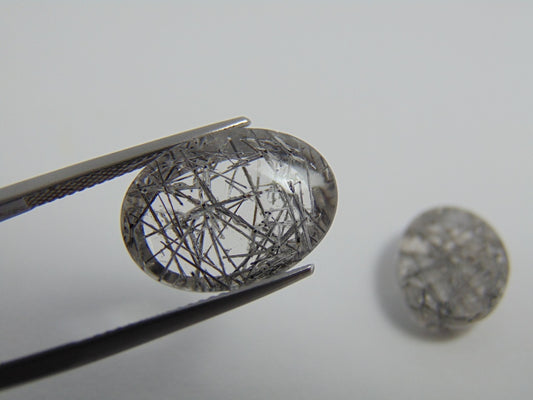 22ct Quartz Inclusion Pair 18x12mm