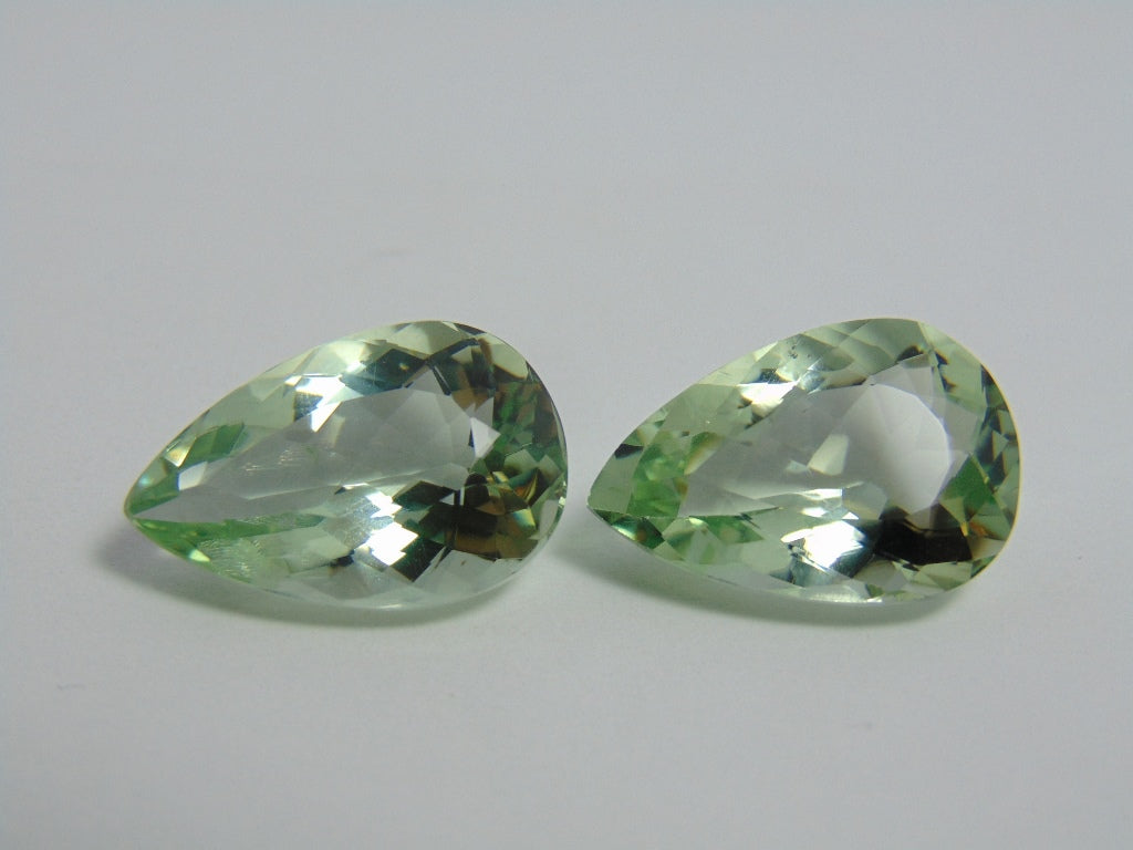 33.40cts Prasiolite (Pair)