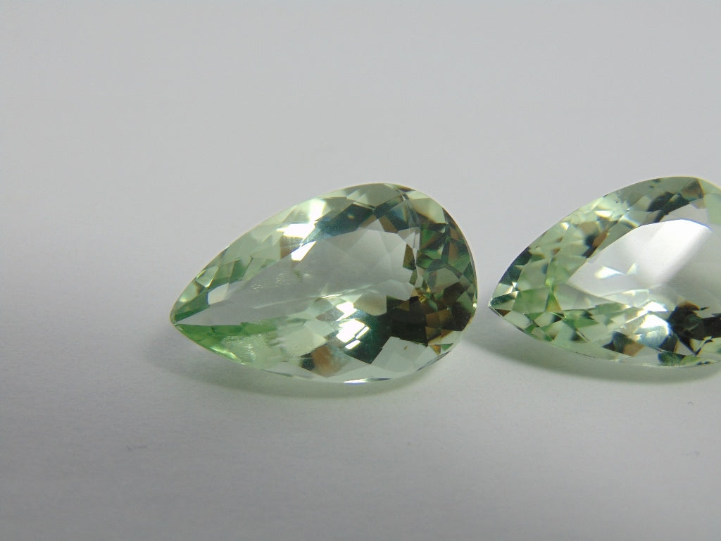 33.40cts Prasiolite (Pair)