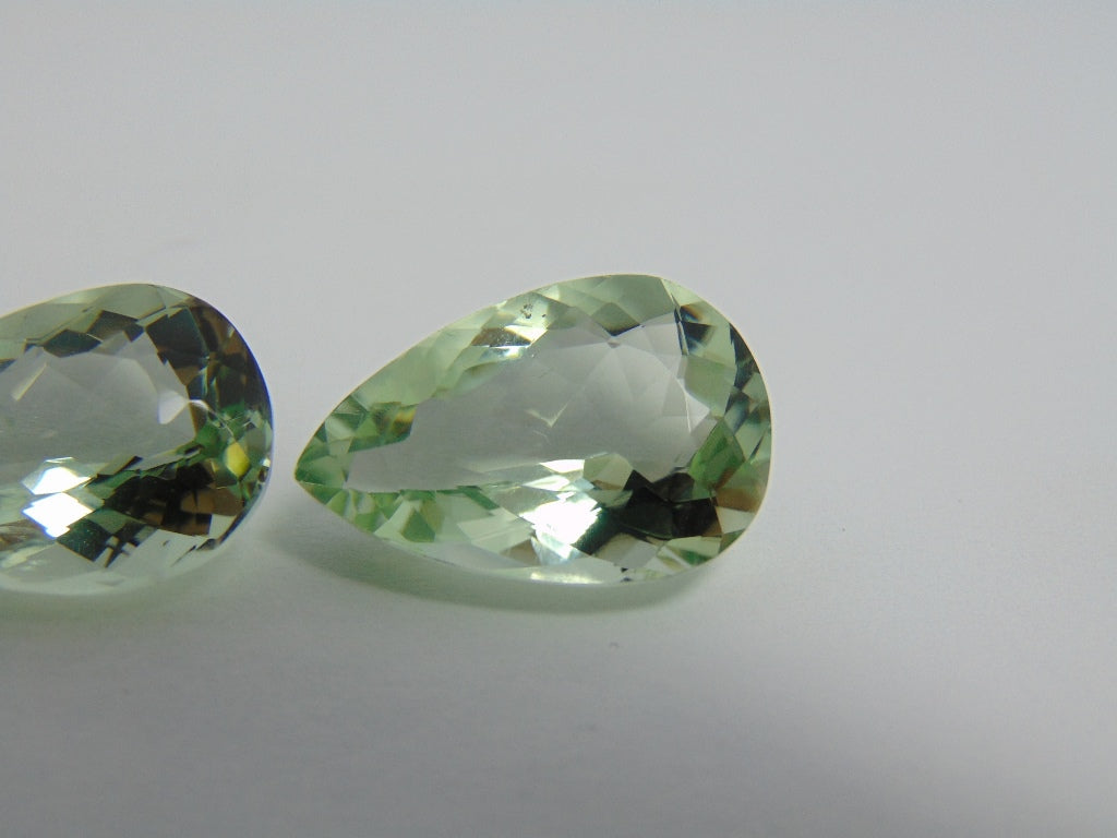 33.40cts Prasiolite (Pair)