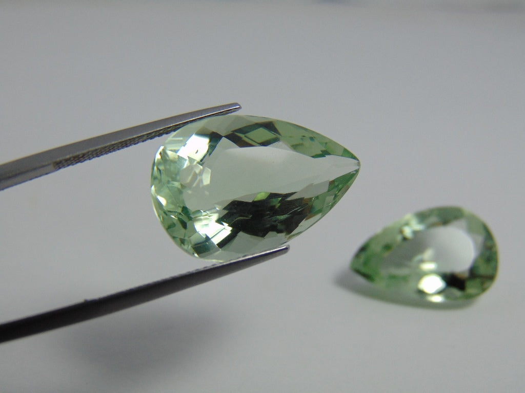 33.40cts Prasiolite (Pair)
