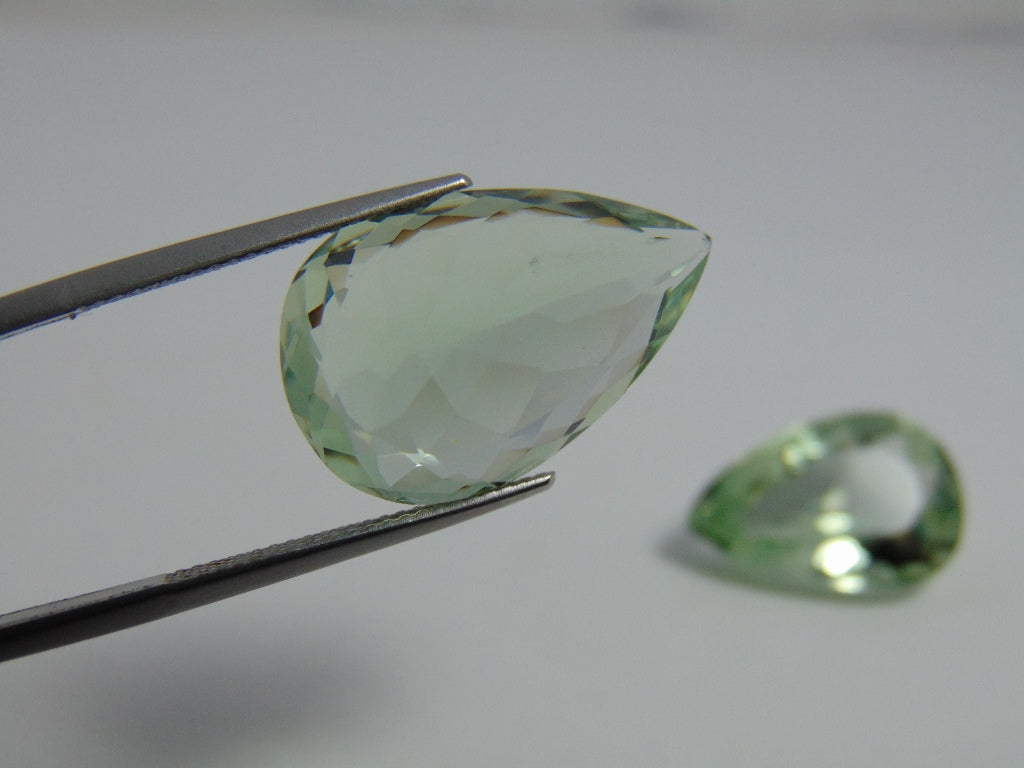 33.40cts Prasiolite (Pair)