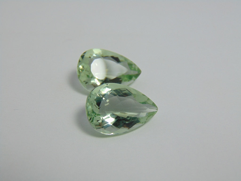 33.40cts Prasiolite (Pair)