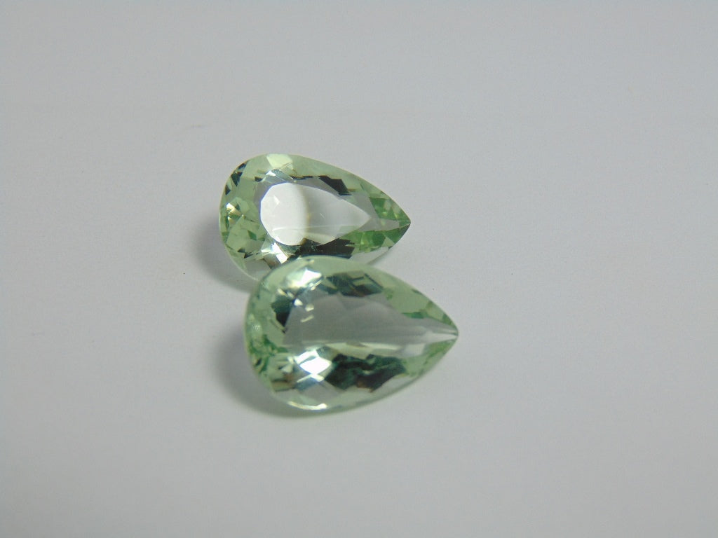 33.40cts Prasiolite (Pair)