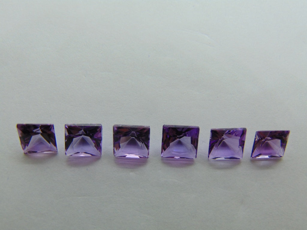 5.85ct Amethysts Calibrated 6mm