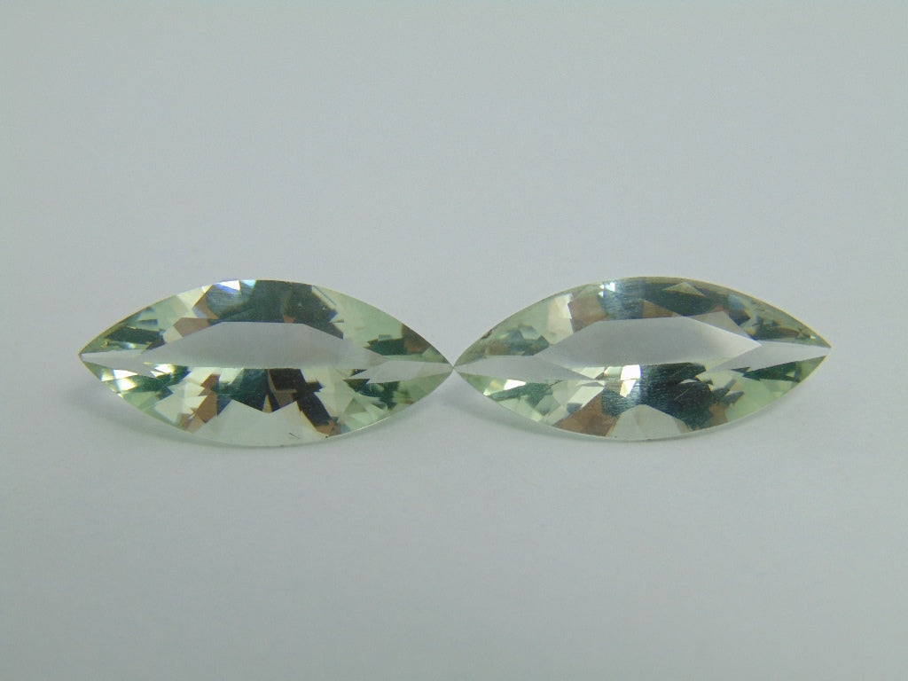 11ct Prasiolite Pair 21x9mm