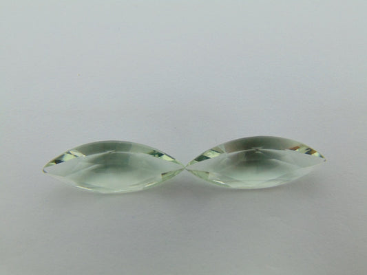 11ct Prasiolite Pair 21x9mm