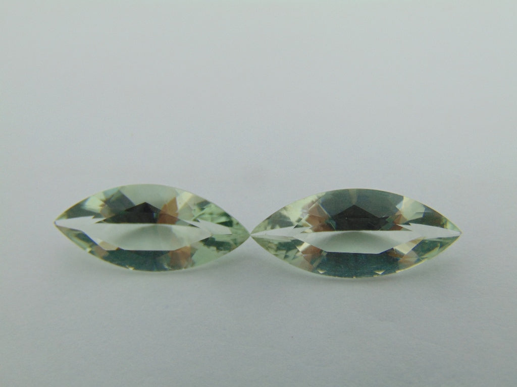 11ct Prasiolite Pair 21x9mm