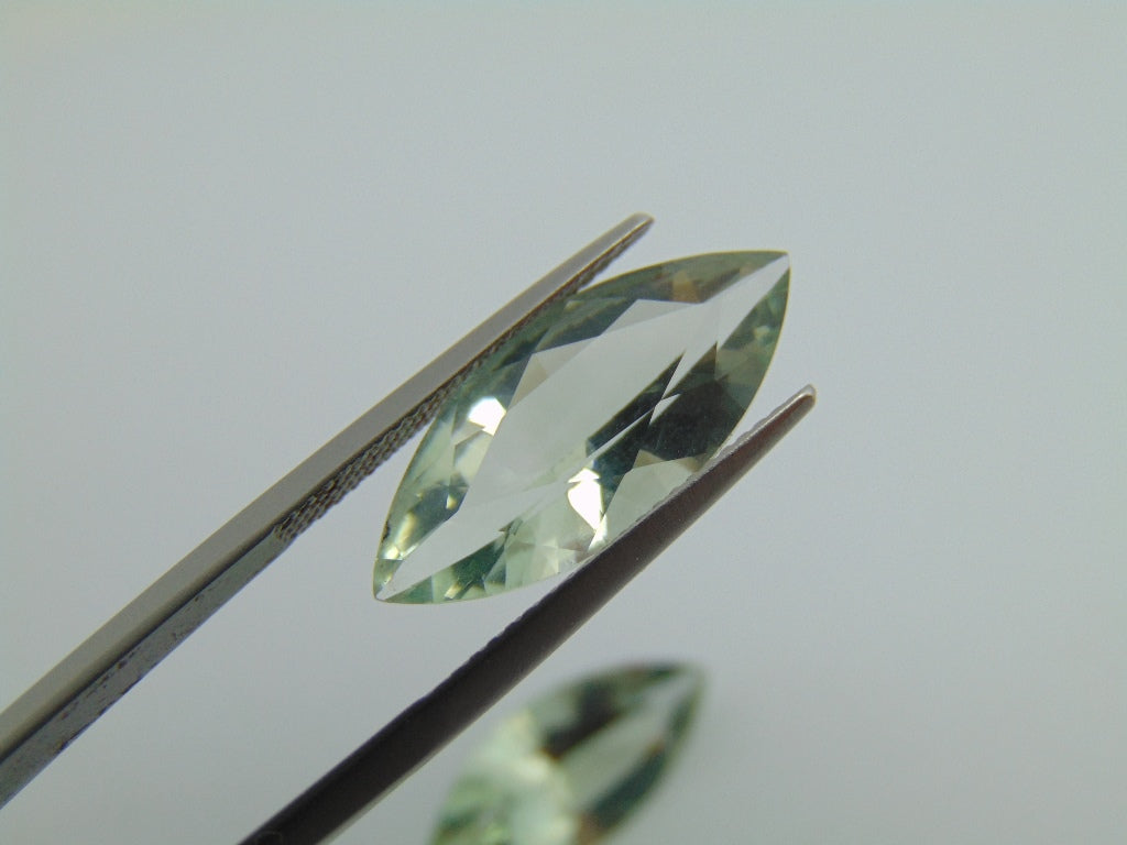 11ct Prasiolite Pair 21x9mm
