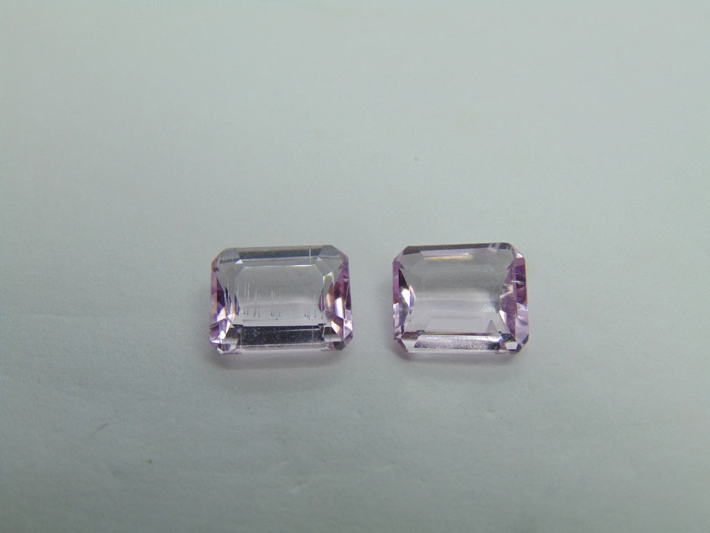 6.20ct Kunzite 9.5x8mm 10x7mm