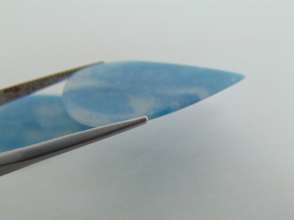 18.50ct Lazulite Cabochon Pair 31x9mm