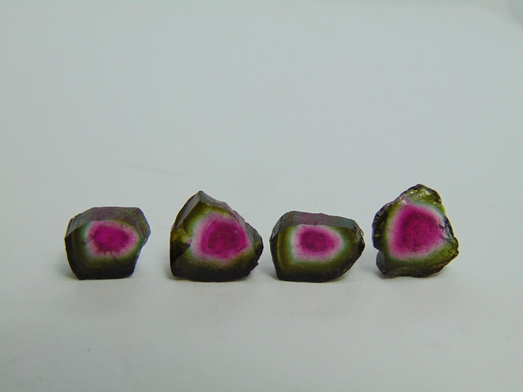17.65ct Watermelon Tourmaline 10x8mm 11mm 12x8mm 12x11mm