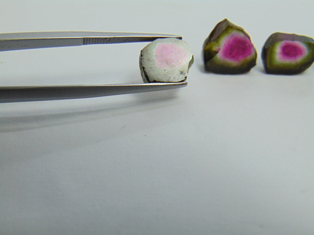 17.65ct Watermelon Tourmaline 10x8mm 11mm 12x8mm 12x11mm