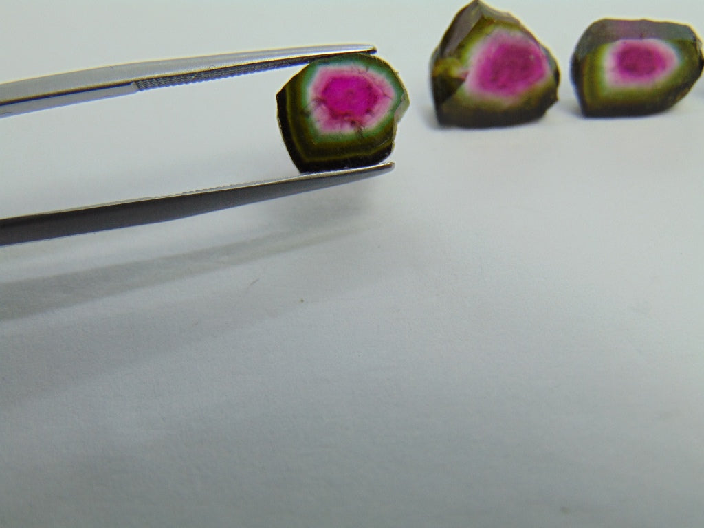 17.65ct Watermelon Tourmaline 10x8mm 11mm 12x8mm 12x11mm