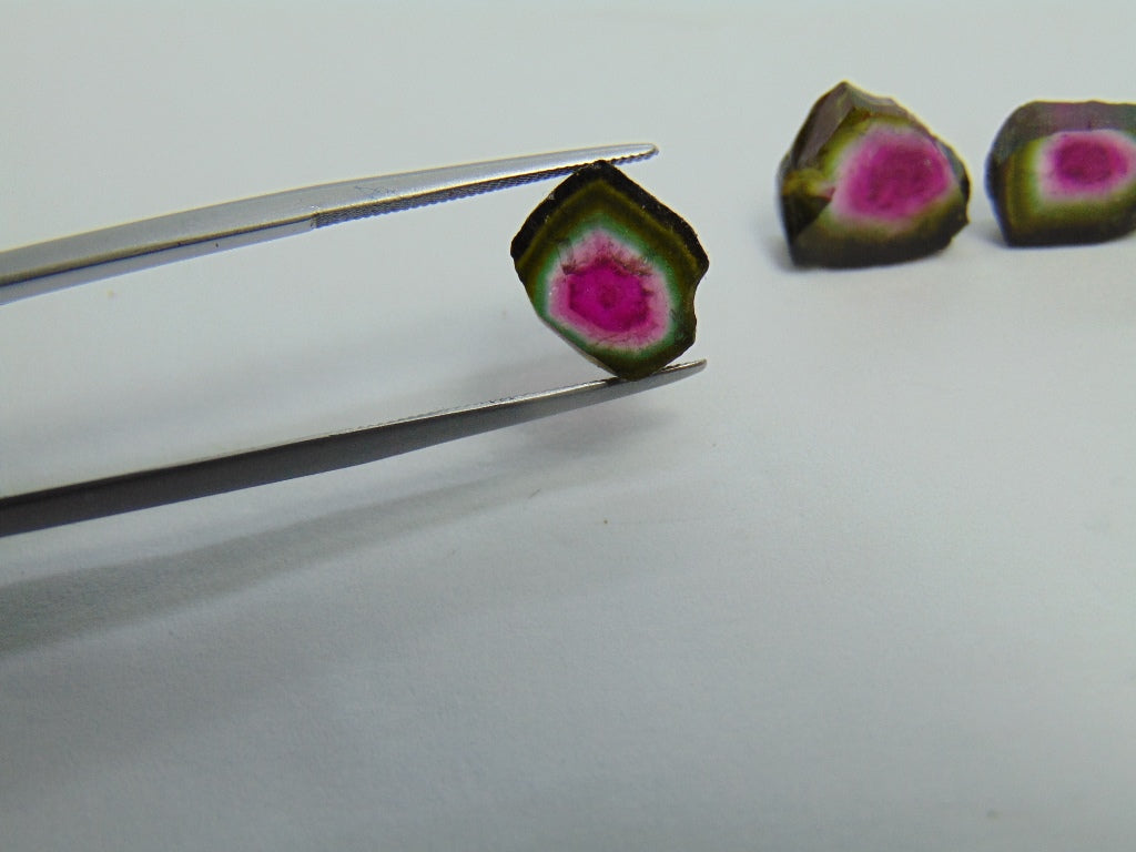 17.65ct Watermelon Tourmaline 10x8mm 11mm 12x8mm 12x11mm