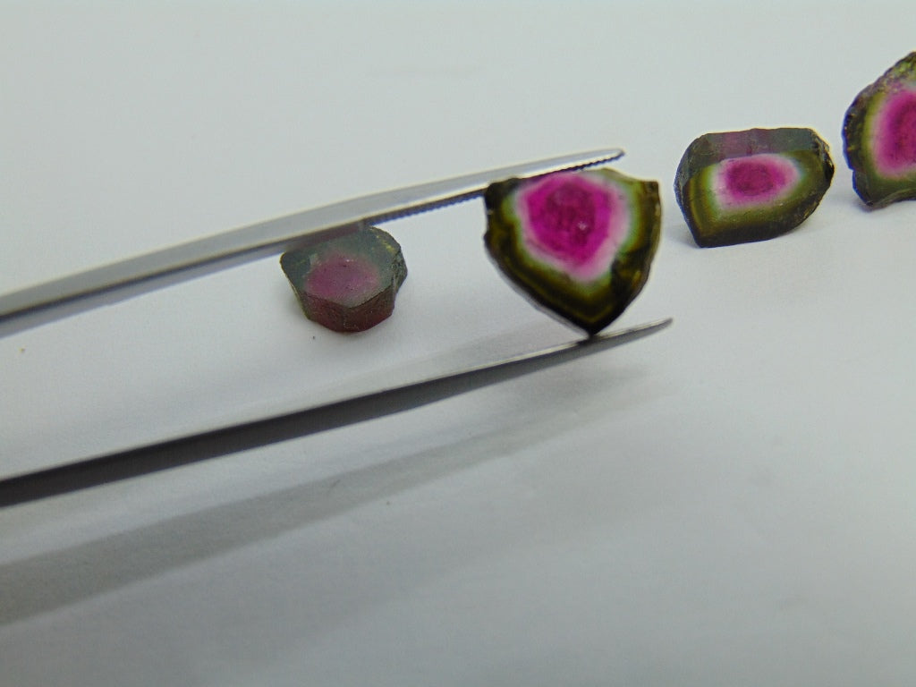 17.65ct Watermelon Tourmaline 10x8mm 11mm 12x8mm 12x11mm