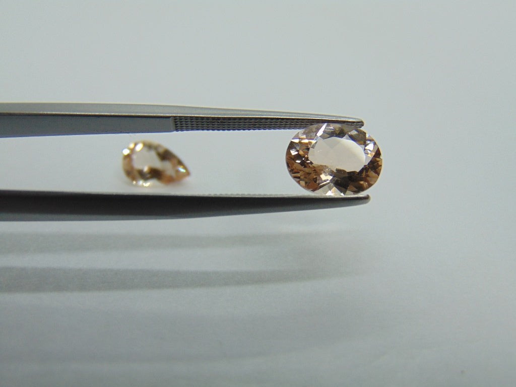 2.94ct Morganite 9x7mm 9x6mm