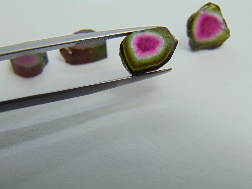 17.65ct Watermelon Tourmaline 10x8mm 11mm 12x8mm 12x11mm