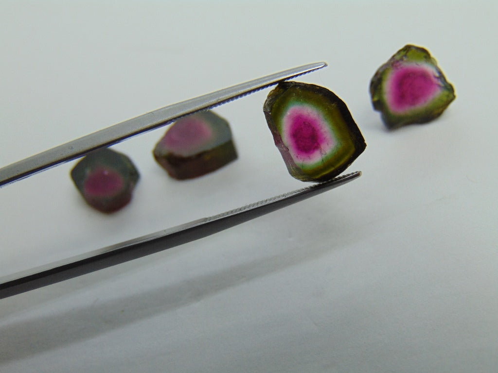 17.65ct Watermelon Tourmaline 10x8mm 11mm 12x8mm 12x11mm