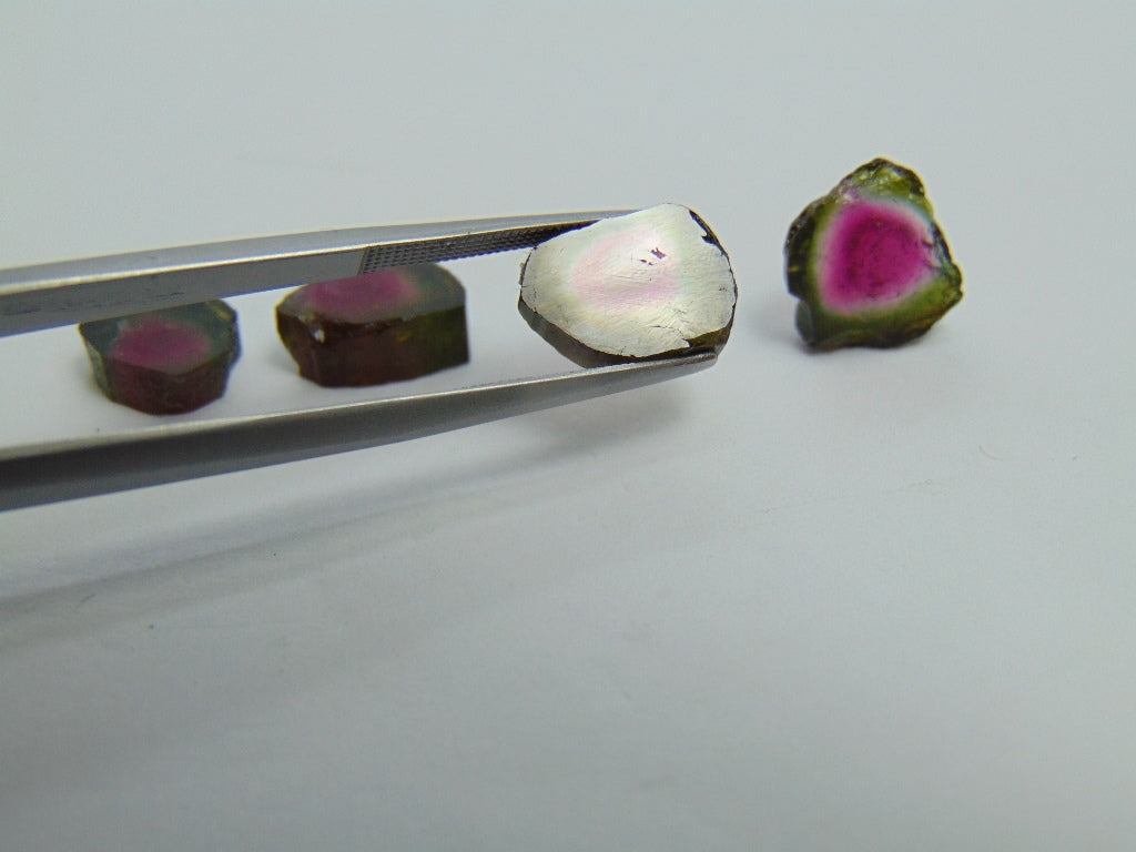 17.65ct Watermelon Tourmaline 10x8mm 11mm 12x8mm 12x11mm