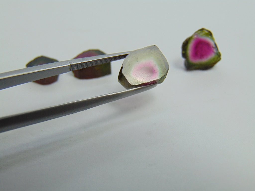 17.65ct Watermelon Tourmaline 10x8mm 11mm 12x8mm 12x11mm