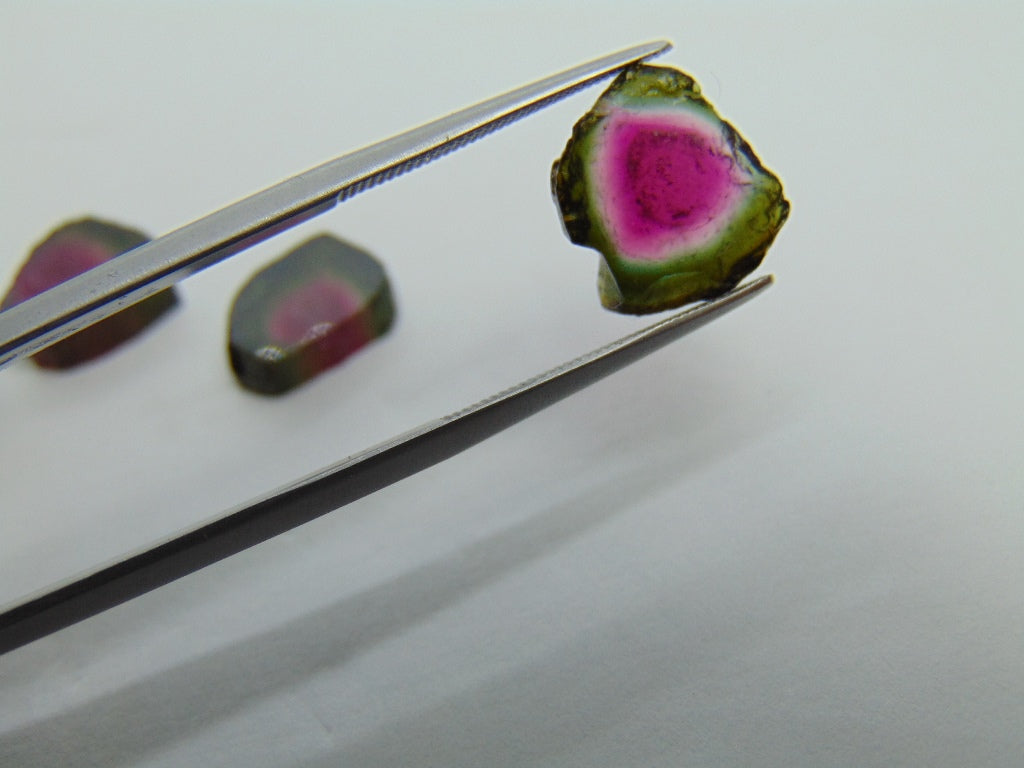 17.65ct Watermelon Tourmaline 10x8mm 11mm 12x8mm 12x11mm