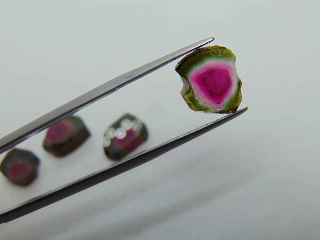 17.65ct Watermelon Tourmaline 10x8mm 11mm 12x8mm 12x11mm
