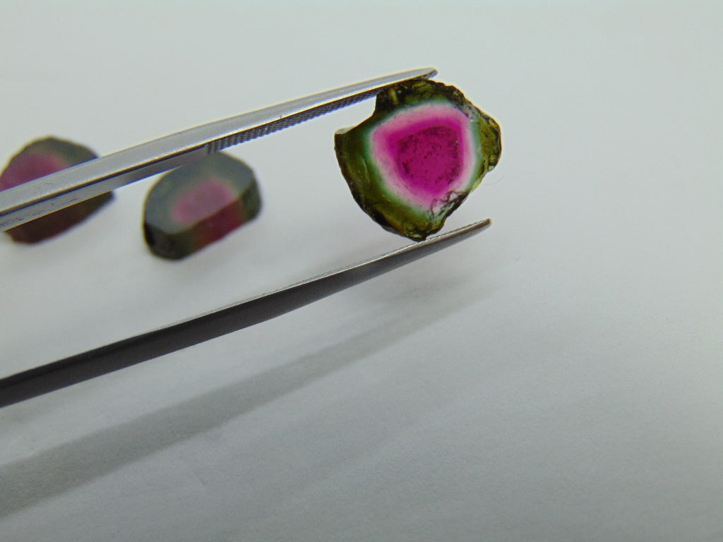 17.65ct Watermelon Tourmaline 10x8mm 11mm 12x8mm 12x11mm