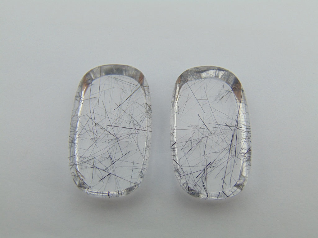 67.60cts Quartz (Inclusion) Pair