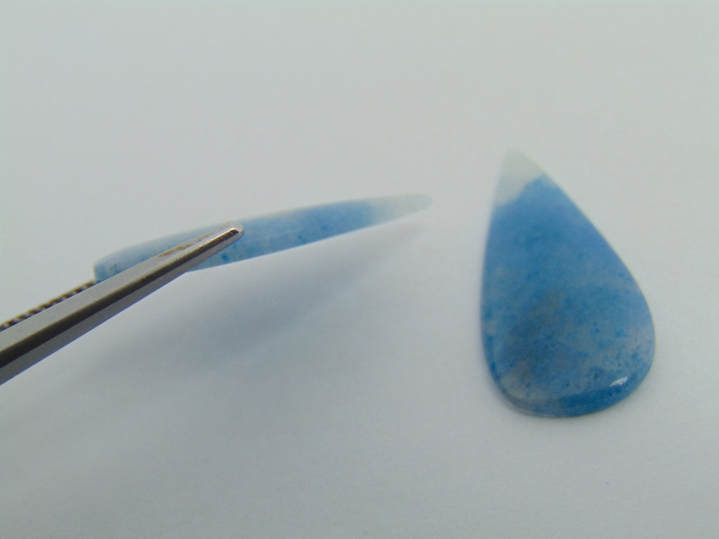 10.80ct Lazulite Cabochon Pair 16x12mm