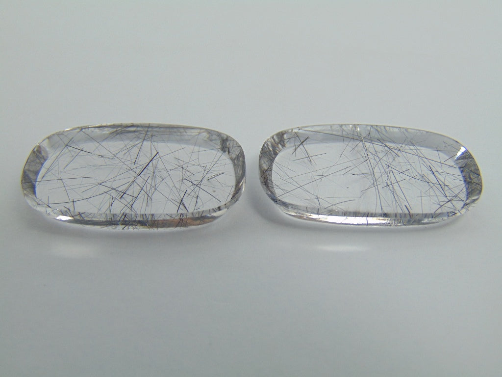 67.60cts Quartz (Inclusion) Pair