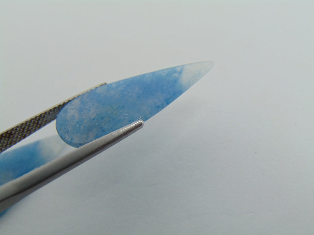 10.80ct Lazulite Cabochon Pair 16x12mm