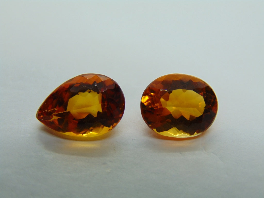 8.85ct Citrine 13x9mm 12x9mm