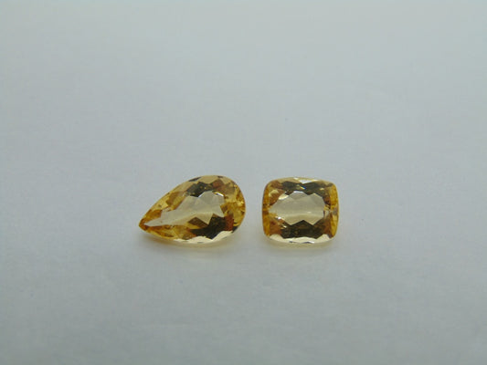 3.43ct Imperials Topaz 10x6mm 6x7mm