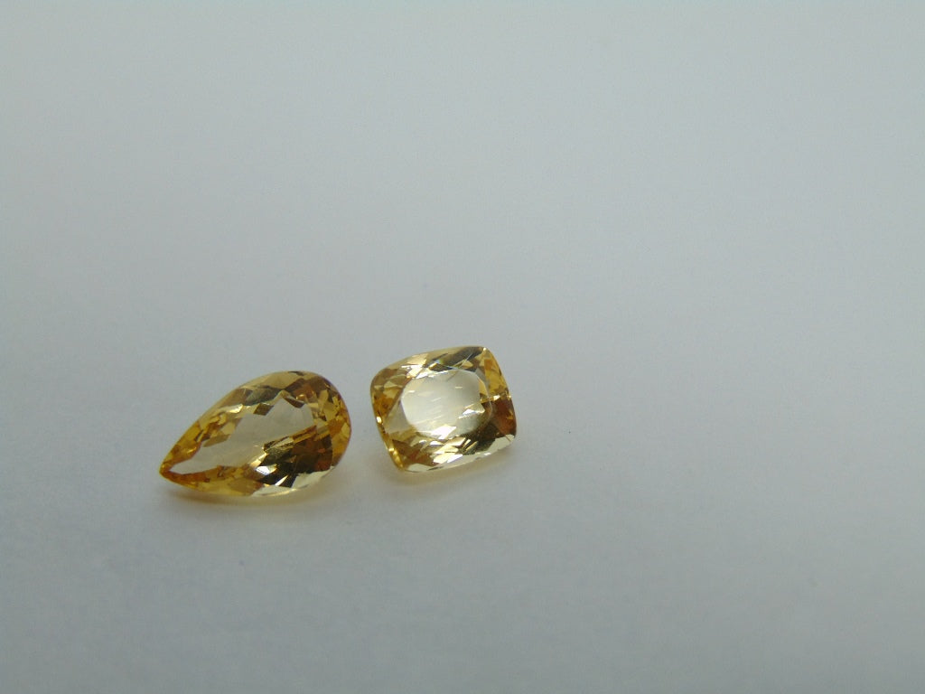 3.43ct Imperials Topaz 10x6mm 6x7mm
