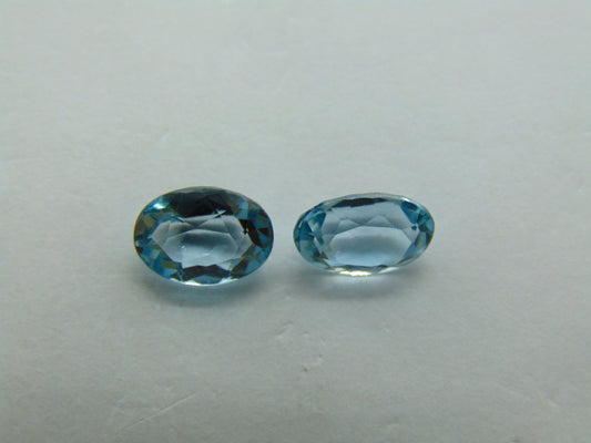 4.65ct Topaz Blue Swiss Pair 9x7mm