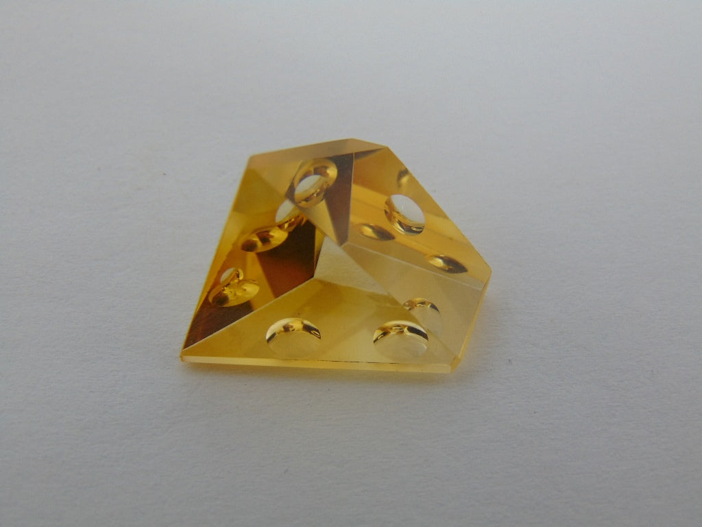 18.30cts Citrine With Bubbles 22x11mm