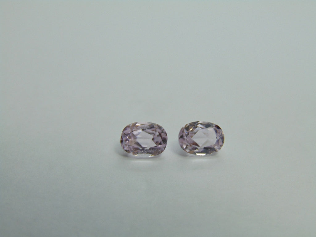 2.60ct Kunzite Pair 7x5mm