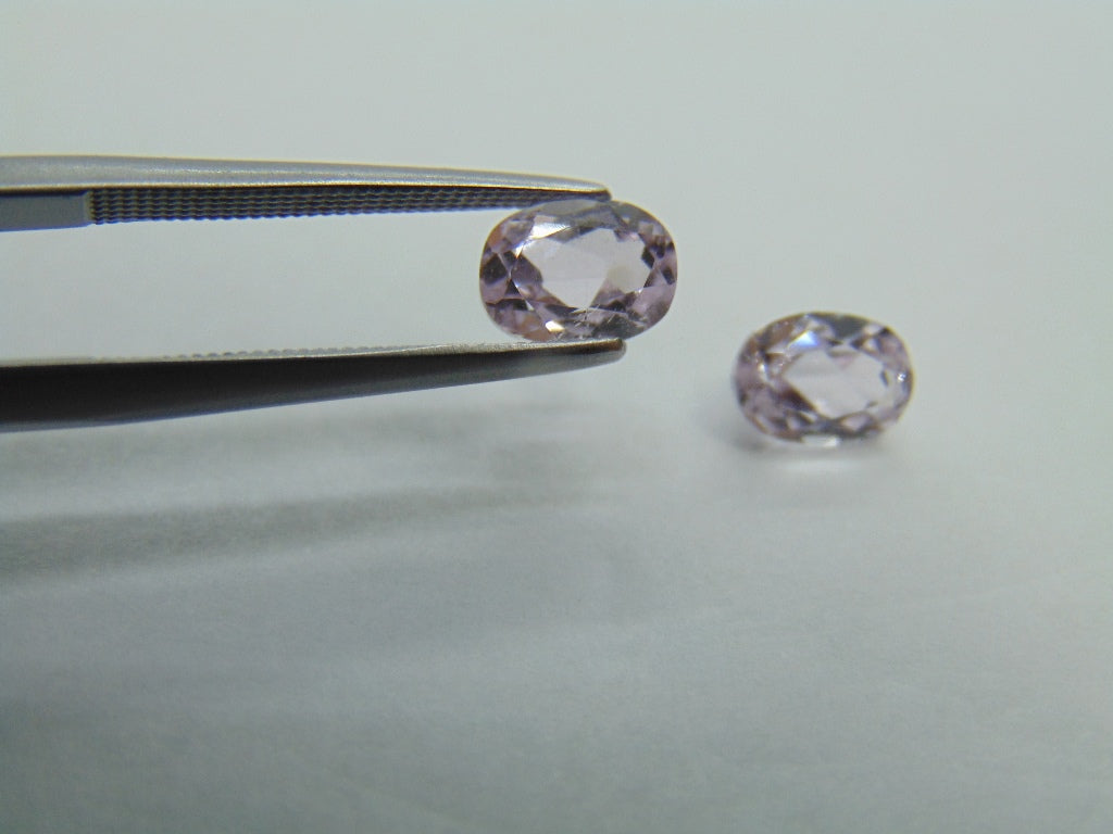 2.60ct Kunzite Pair 7x5mm