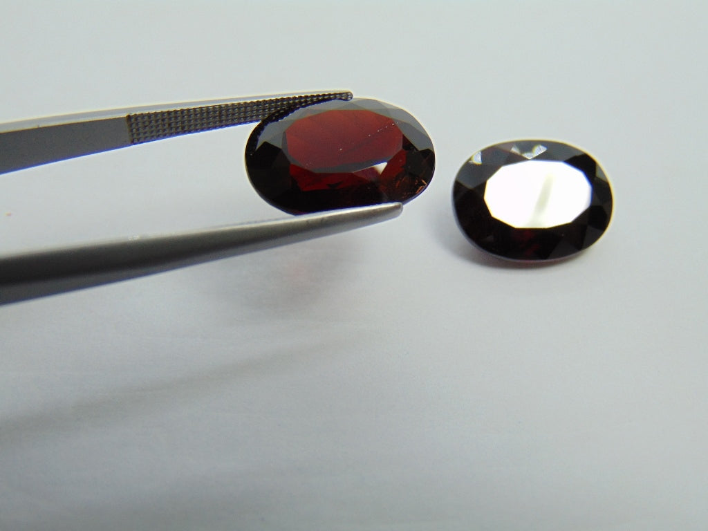 22ct Garnet Pair 15x11mm