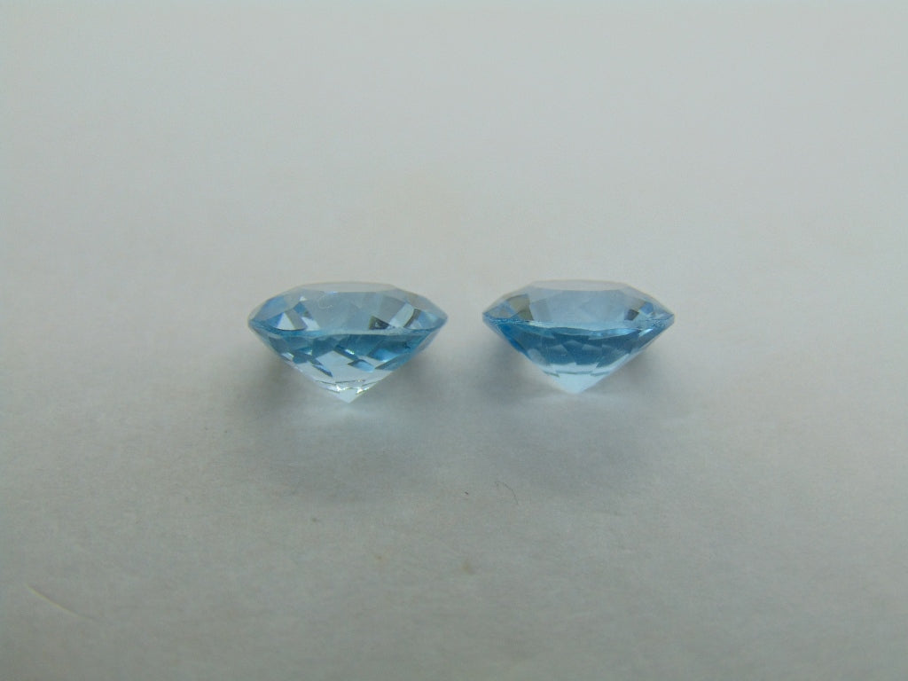 7.15ct Topaz Pair 9mm