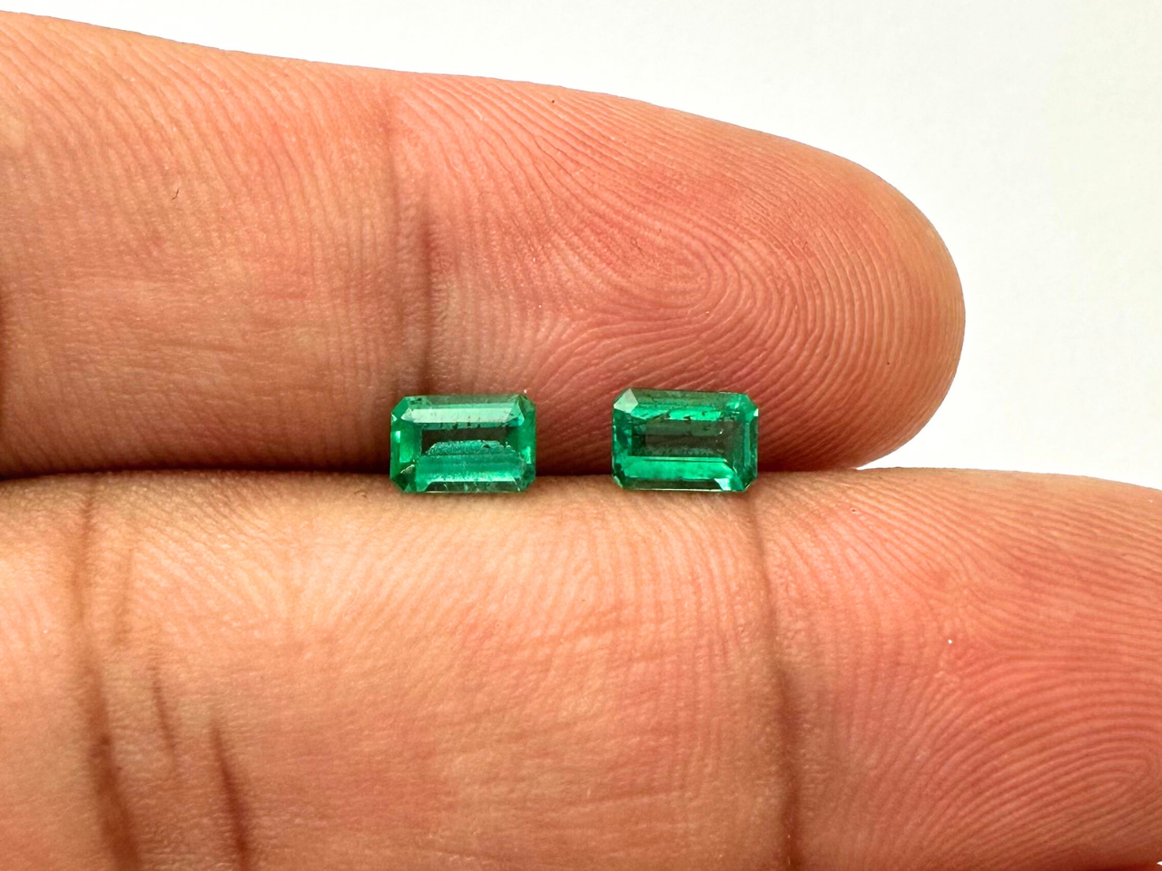 0.96ct Emerald Pair 6x4mm - Final Price