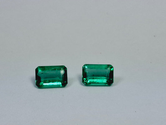 0.96ct Emerald Pair 6x4mm - Final Price