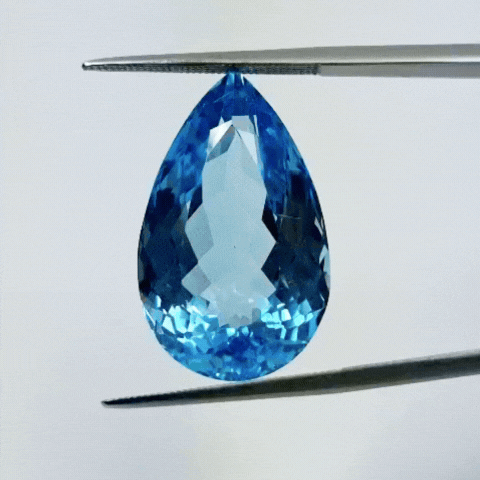 33ct Topaz Blue Swiss 25x15mm