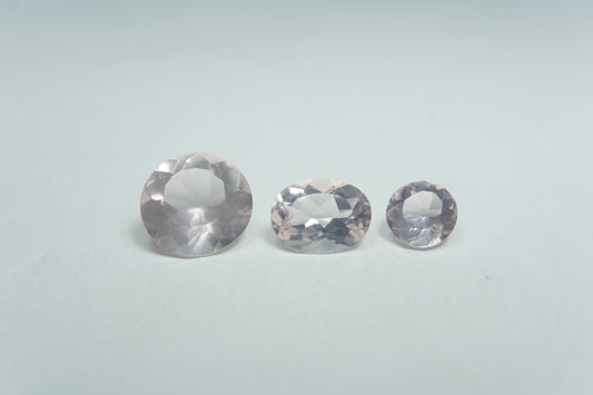 5.08ct Quartz rose 10mm / 9x7mm / 6mm