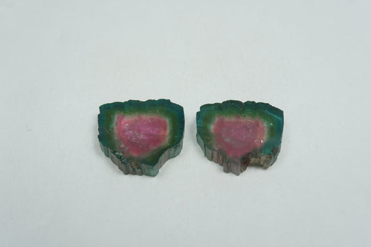 14.65ct Watermelon tourmaline 14.5x12mm / 14x13mm