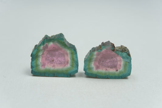 14.65ct Watermelon tourmaline 14.5x12mm / 14x13mm