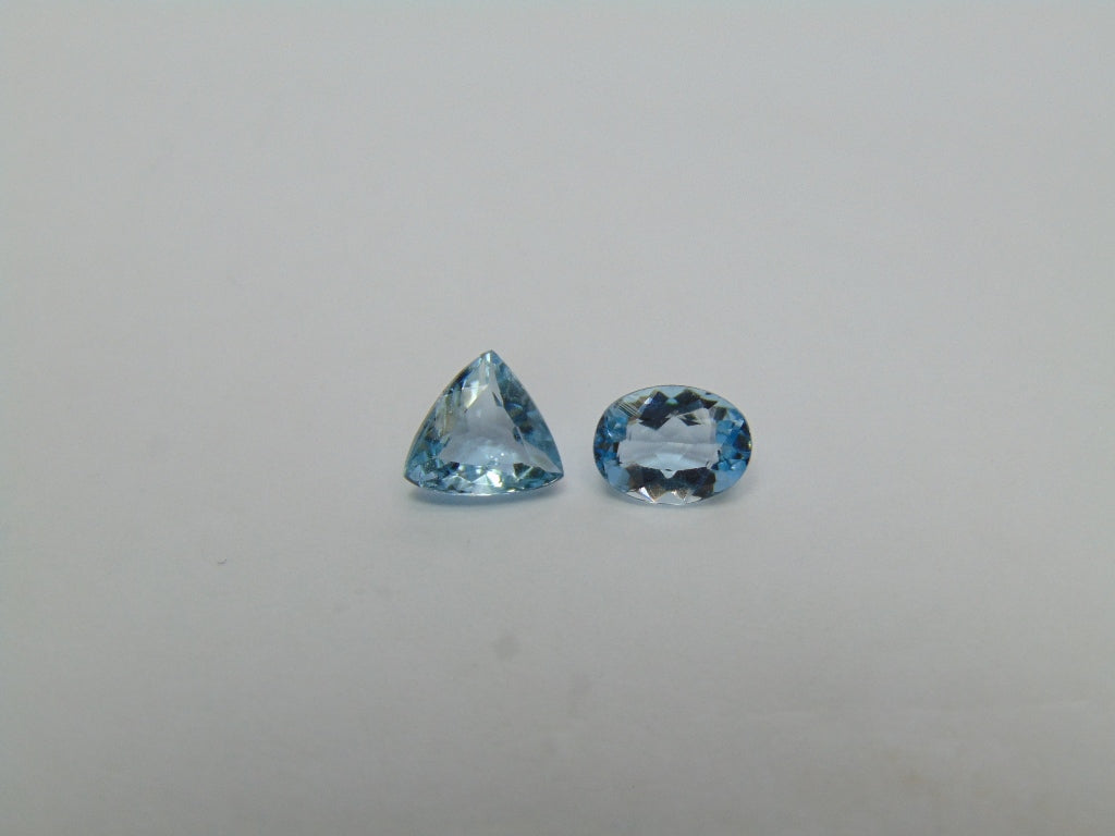 1.84ct Aquamarine 7mm 7x5mm