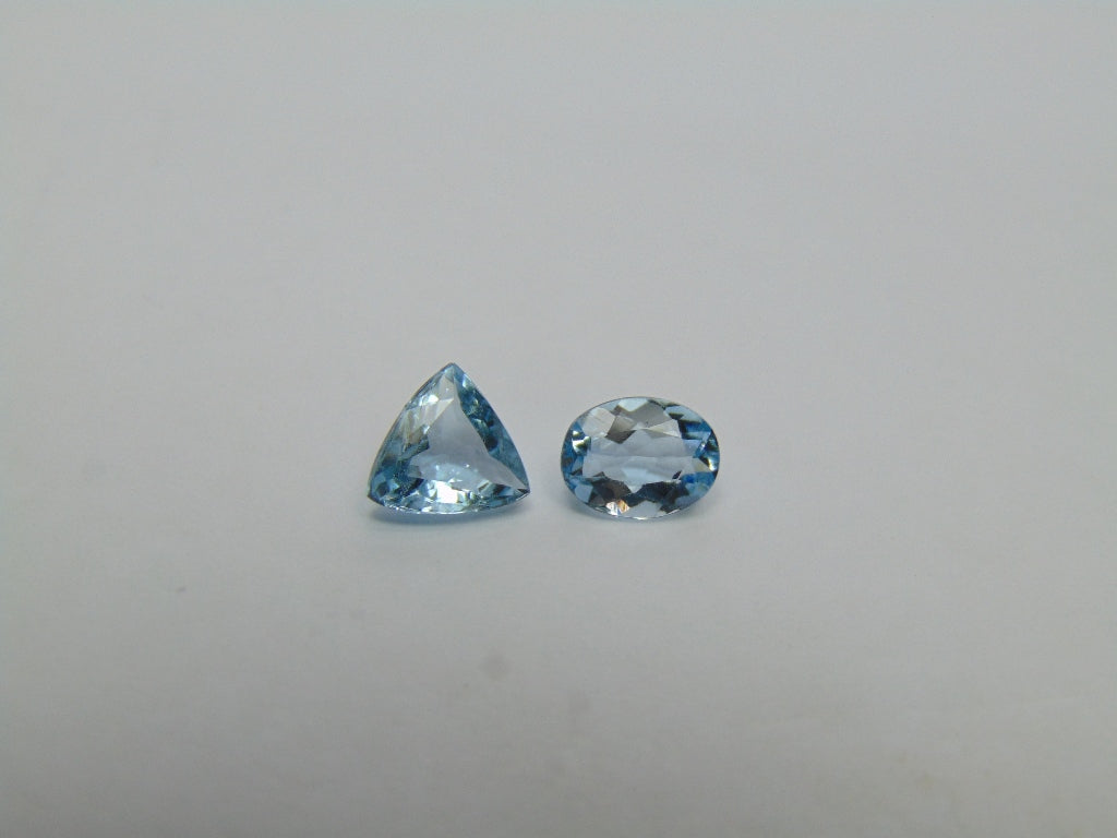 1.84ct Aquamarine 7mm 7x5mm